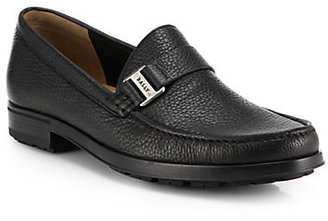Bally Grained Leather Loafers