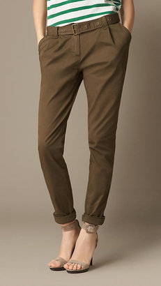 Burberry Stretch Cotton Twill Trousers