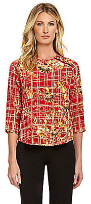 Investments Printed Zip-Back Popover Top