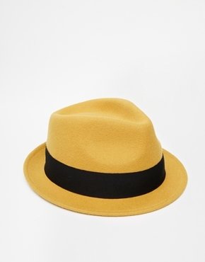 ASOS Trilby Hat - Yellow