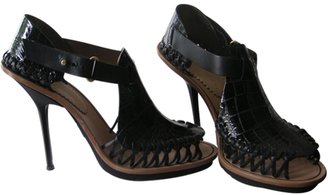 Thakoon Black Leather Sandals