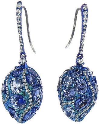 Arunashi Handmade Diamond and Sapphire Earrings