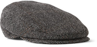 Dolce & Gabbana Herringbone-Woven Virgin Wool Tweed Flat Cap