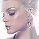Swarovski Alabaster Long Pierced Earrings