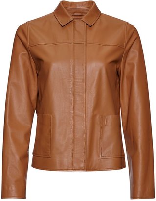 Jaeger Boxy Leather Jacket