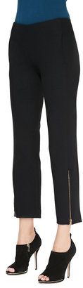Donna Karan Cropped Trousers with Ankle Zip