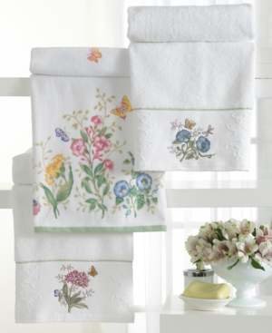 Lenox Bardwil Butterfly Meadow" Embroidered Hand Towel, 16x28" Bedding