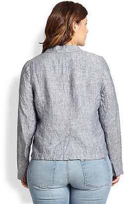 Eileen Fisher Eileen Fisher, Sizes 14-24 Linen Shaped Short Jacket