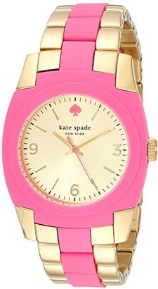 Kate Spade Women's 1YRU0163 Skyline Gold-Plated Stainless Steel Bazooka Pink Watch