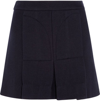 Marni Pleated wool-blend twill mini skirt