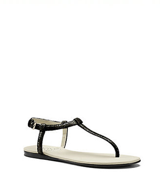 Gucci Girl's Crackled Leather Thong Sandals