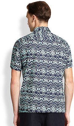Michael Kors Diamond-Print Cotton Shirt