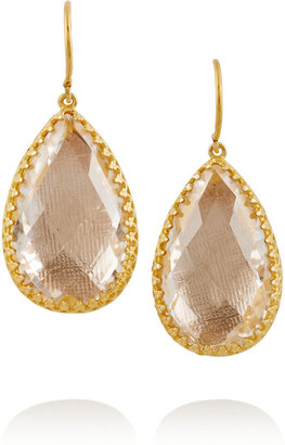 Tibi Larkspur & Hawk Sophia gold-dipped topaz earrings