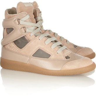 Maison Martin Margiela 7812 Maison Martin Margiela Suede, leather and mesh sneakers