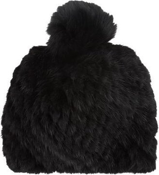 Barneys New York Pompom Fur Hat