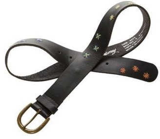 Mantaray Black star embroidered belt
