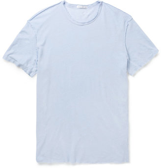 James Perse Distressed Slub Linen and Cotton-Blend T-Shirt