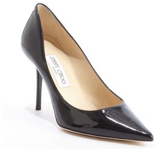 Jimmy Choo black patent leather 'Agnes' pointed toe pumps
