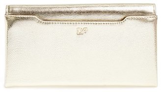 Diane von Furstenberg '440' Embossed Leather Envelope Clutch