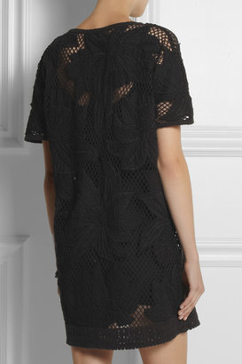 Etoile Isabel Marant Caty embroidered crochet-cotton mini dress
