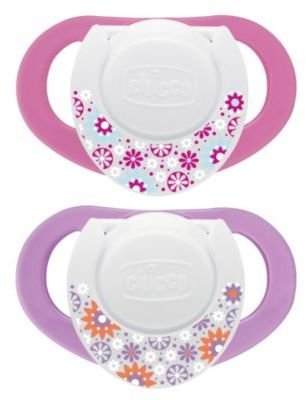 Chicco NaturalFitTM Deco Orthodontic Pacifier in Pink (2-Pack)