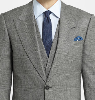 Lutwyche Grey Slim-Fit Checked Wool, Mohair and Cashmere-Blend Three-Piece Suit