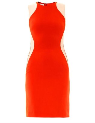 Stella McCartney Victoria bicolour fitted miracle dress