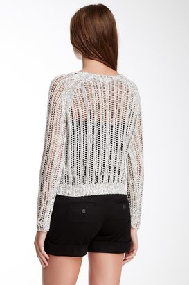 Velvet by Graham & Spencer Marled Cotton Crop Sweater