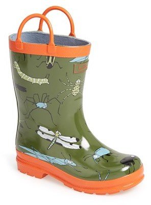 Hatley 'Fun Bugs' Print Waterproof Rain Boot (Walker & Toddler)