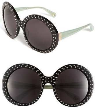 Diane von Furstenberg 'Gloria - Oversized' Round Sunglasses
