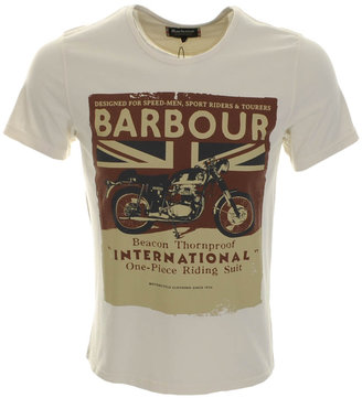 Barbour International Riding T Shirt Off White