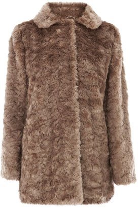 Oasis Women's Soft 60s faux fur coat