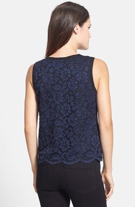 Vince Camuto Lace Overlay Shell (Regular & Petite)