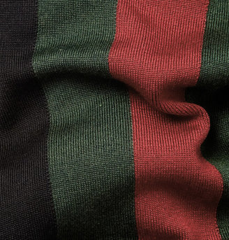 Gucci Striped Wool and Silk-Blend Scarf