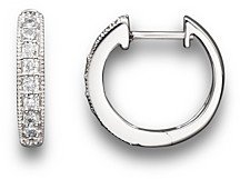 Bloomingdale's Diamond Bezel Set Huggie Hoop Earrings in 14K White Gold, .30 ct. t.w. - 100% Exclusive