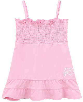 GUESS pink dress with smocks