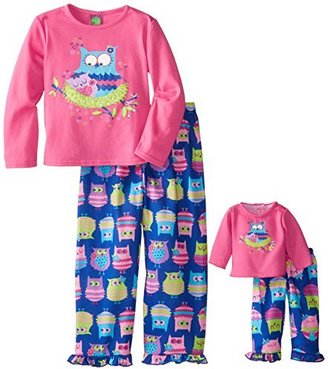 Dollie & Me Little Girls'  Owle Screenprint Pajama Pant Set