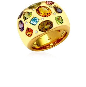 Kiki McDonough Diamond, gem & gold ring