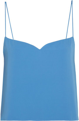 Kenzo Cropped crepe de chine camisole