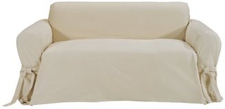 Classic Slipcovers Brushed Twill Loveseat Slipcover, Natural