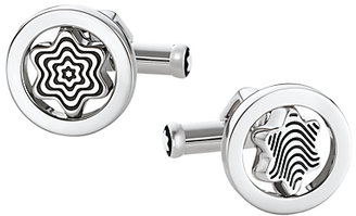 Montblanc Round Swivel Star Emblem Cufflinks, Silver
