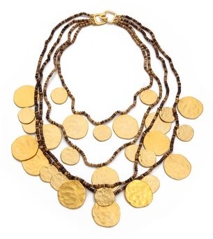 Kenneth Jay Lane Coin Layered Necklace