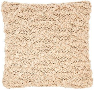 Linea Cable knit cushion, latte