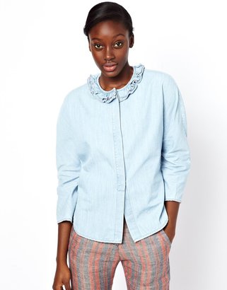 See by Chloe Chambray Shirt with Pierrot Collar