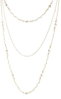 ASOS Fine Beaded Multirow Necklace - Gold