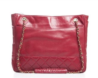 Chanel Pre-Owned Red Lambskin Vintage Shoulder Bag