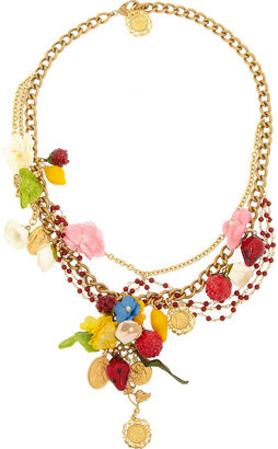 Dolce & Gabbana Estate gold-plated garnet necklace