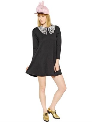 Vivetta - Embroidered Merino Wool Sweater Dress