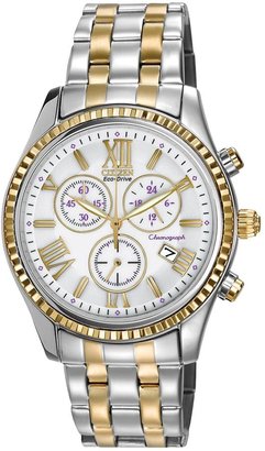 Citizen Eco-Drive Stainless Steel and Gold Tone Ladies Watch
