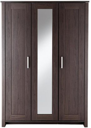 Consort Furniture Limited Denver 3-Door Mirrored Wardrobe